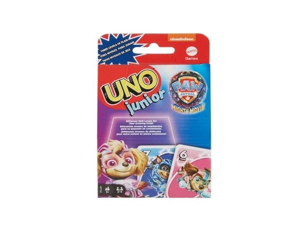 Spill UNO Junior Paw Patrol, Kortspill, Cut Out, 3 år