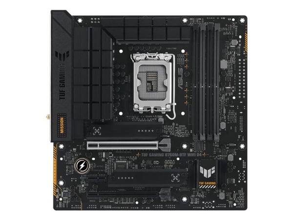 ASUS TUF GAMING B760M-BTF WIFI D4 - Hovedkort - micro ATX - LGA1700-sokkel - B760 Chipset - USB-C 3.2 Gen 2x2, USB-C 3.2 Gen2, USB-C 3.2 Gen 1, USB...