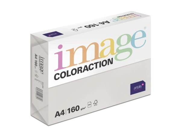 Image, Coloraction, Iceland/mid grey Kopipapir, træfri ECF, 160g/m2, 210mm x 297mm, A4, Smal bane, p