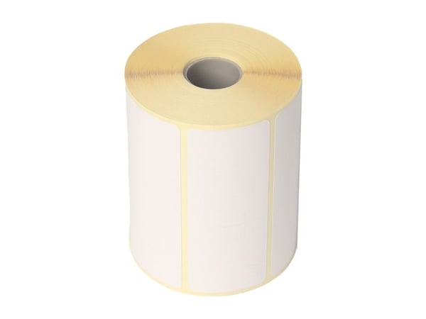 Termoetikett uten trykk hvit ECO med perforering 102x192 mm - 350 stk./rull