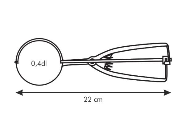 Tescoma 420214, Iskremskje, Rustfritt stål, Rustfritt stål, 1 stk, 220 mm, 5 cm