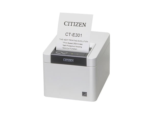 CT-E301, USB, 8 pistettä/mm (203dpi), leikkuri, valkoinen Kuittitulostin, suoralämpökirjoitus, 8 pistettä/mm (203dpi), materiaalin leveys (maks.): ...