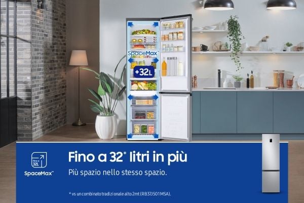 Samsung RB38C672CSA/EF, 390 l, Ikke-frost (kjøleskap), SN-T, 8 kg/24t, C, Rustfritt stål