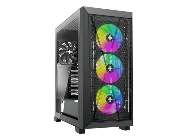 Xilence Performance X Series Xilent X X912.ARGB - Mid tower - ATX - genomskinlig sidopanel (härdat glas) - ingen strömförsörjning (ATX) - svart - U...