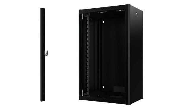 Lanview by Logon - Rack skap - 60 x 45, pro - veggmonterbar - svart, RAL 9005 - 20U - 19"