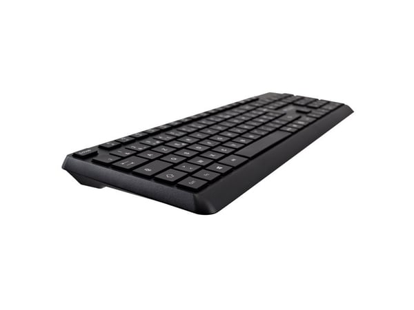 V7 CKW350FR, Full størrelse (100 og), Trådløs, RF kabel-fri, AZERTY, Sort, Mus inkludert