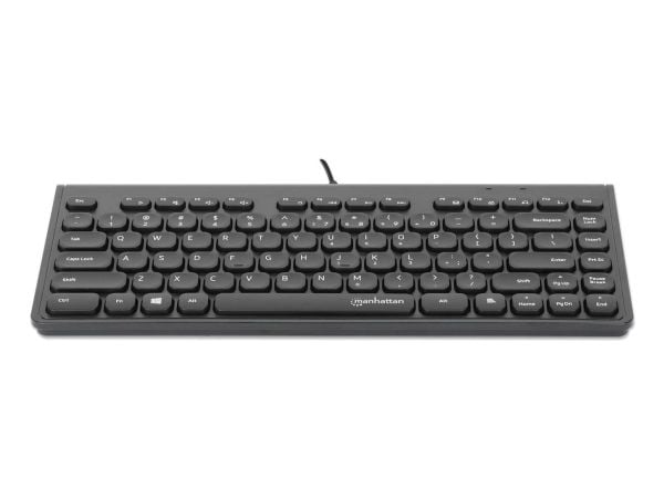 Manhattan 180702, Langallinen, USB, Kalvokytkin, QWERTY, musta