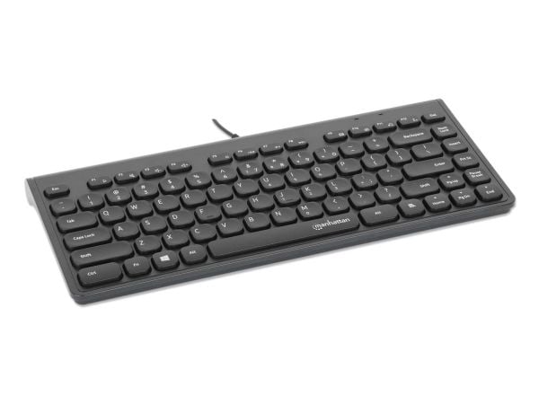 Manhattan 180702, Langallinen, USB, Kalvokytkin, QWERTY, musta