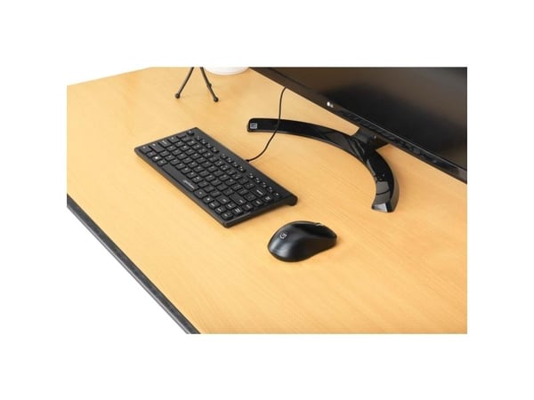 Manhattan 180702, Langallinen, USB, Kalvokytkin, QWERTY, musta
