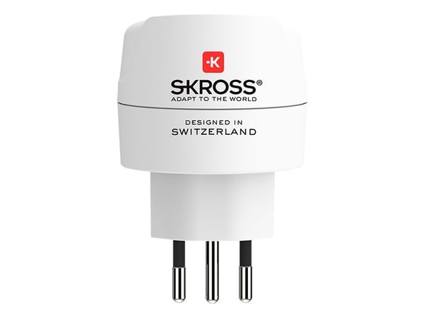 Skross 1.500272, Type C (Europlugg), Universal, 100-250 V, 10 A, Hvit, 2500 W
