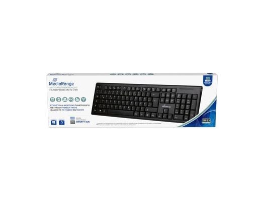 MediaRange MROS111-GR, Full størrelse (100 og), Trådløs, USB, QWERTY, Sort