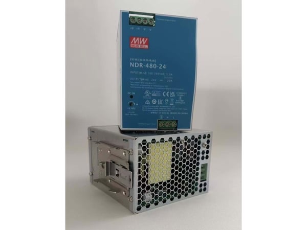 Ernitec - Strømforsyning (DIN-skinnemonterbar) - 24V - AC 100-240 V - 480 watt - PFC - blå, grå