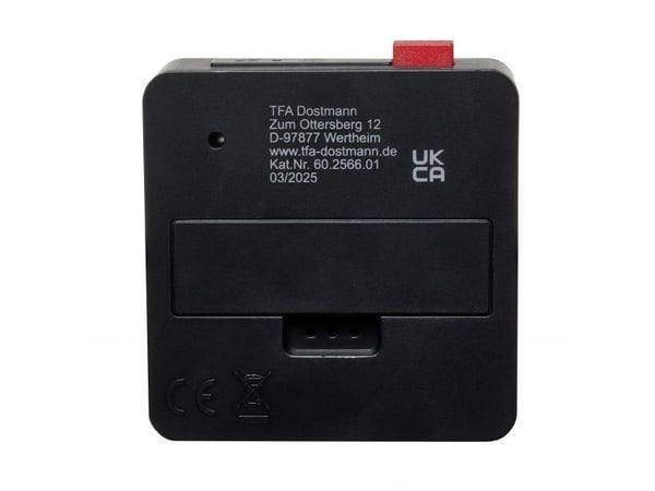 TFA-Dostmann 60.2566.01, Digital vekkerklokke, Rektangel, Svart, Innendørs, Voksen, -9,9 - 50 °C