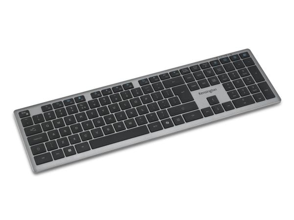 Kensington KB535 EQ - Tastatur - multi-device, rechargeable - full size - trådløs - 2.4 GHz, Bluetooth, USB - QWERTY - Internasjonal engelsk / kana...