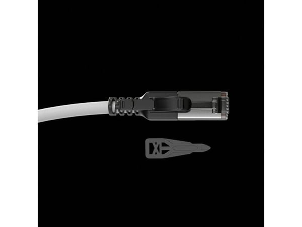 Lindy 0.5m Cat.6A S/FTP turvakaapeli, harmaa RJ45 uros, 500MHz, kupari, 26AWG (47601)