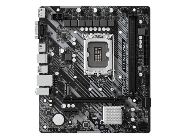 ASRock H610M-HDV/M.2 - 2.0 - hovedkort - micro ATX - LGA1700-sokkel - H610 Chipset - USB 3.2 Gen 1 - Gigabit LAN - innbygd grafikk (CPU kreves) - H...