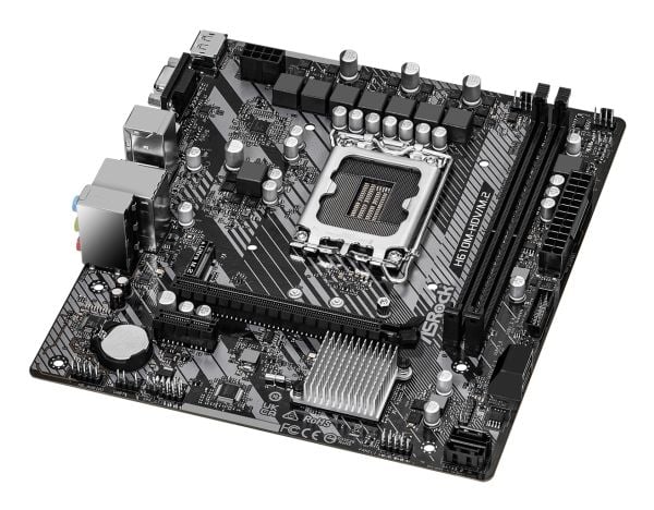 ASRock H610M-HDV/M.2 - 2.0 - hovedkort - micro ATX - LGA1700-sokkel - H610 Chipset - USB 3.2 Gen 1 - Gigabit LAN - innbygd grafikk (CPU kreves) - H...