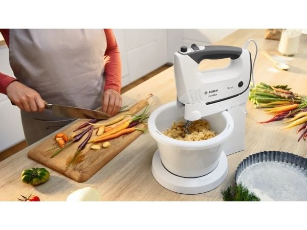 Bosch MFQ37490, Håndmikser, Grå, Hvit, Miksing, 1,3 m, 3 l, Jekk