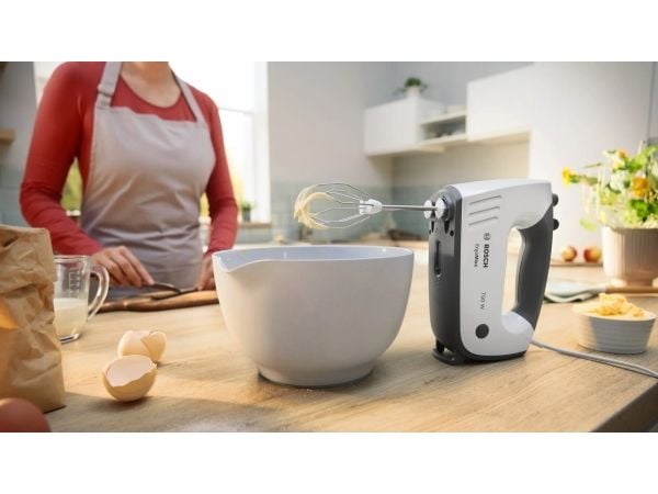 Bosch MFQ37490, Håndmikser, Grå, Hvit, Miksing, 1,3 m, 3 l, Jekk
