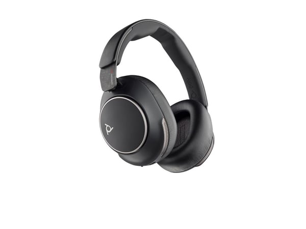 HP Poly Voyager Surround 80 UC USB-C-hodesett + USB-C/A-adapter, Trådløs, Musikk/hver dag, 275 g, Hodesett, Svart