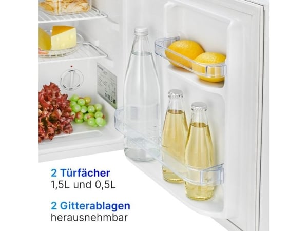 Bomann KB 7346, 42 L, N-ST, 39 dB, E, Valkoinen