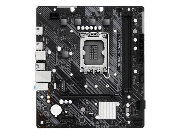 ASRock H610M-H2/M.2 D5 - Hovedkort - micro ATX - LGA1700-sokkel - H610 Chipset - USB 3.2 Gen 1 - Gigabit LAN - innbygd grafikk (CPU kreves) - HD-ly...