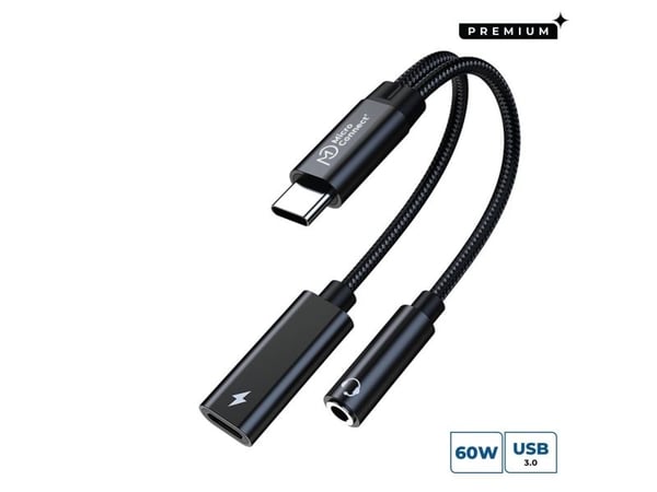 Microconnect MC-USBC-AUDIOCF, 0,13 m, Uros, Naaras, Suora, Suora, Hopea