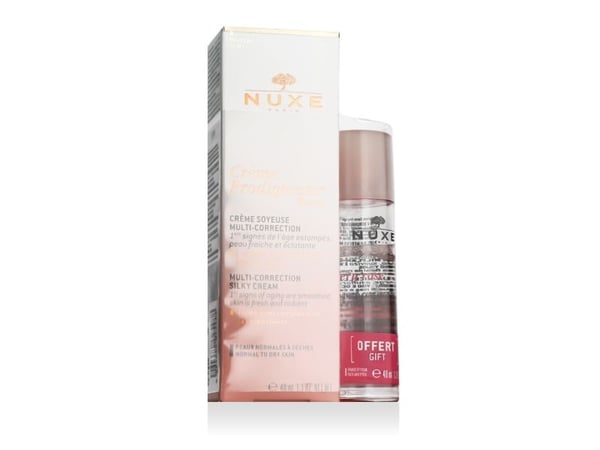 Nuxe Creme Prodigieuse Boost Multi Correction Silky Cream + Very Rose 3-i-1 beroligende micellært vann 40 ml + 40 ml