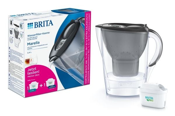 Brita Marella, Manuelt vannfilter, 2,4 l, Grafitt, Gjennomsiktig