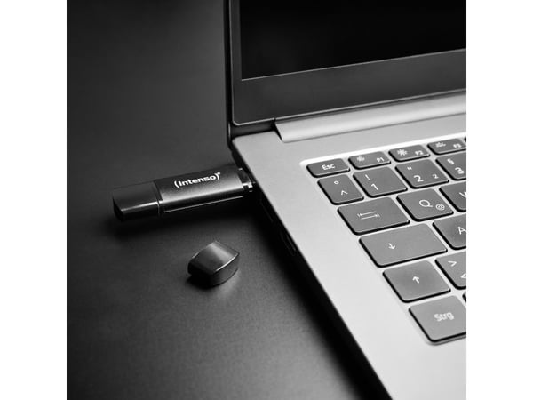 Intenso Flex Line - USB-flashstasjon - 64 GB - USB 3.2 Gen 1 / USB-C - svart