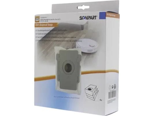 SCANPART 1190081001, Støv pose, Robotstøvsuger, Hvit, Hengende boks, 4 stykker