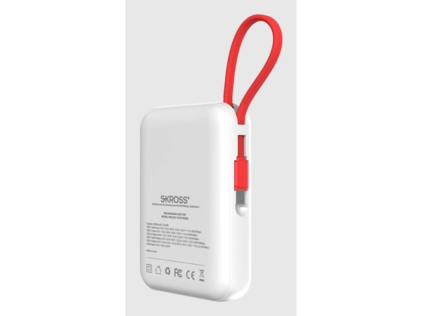 Skross SKPBR10TRA01CN, 10000 mAh, 3,7 V, Hvit