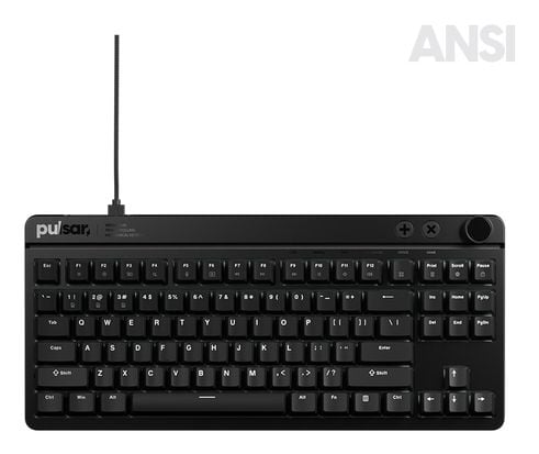 PULSAR XBOARD MS, Koblet med ledninger (ikke trådløs), USB, Mekanisk nøkkelbryter, QWERTY, RGB LED, Svart