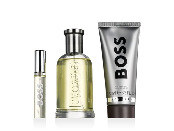 Boss Boss Bottled EDT 100 ml + EDT MINI 10 ml + SG 100 ml (herre)