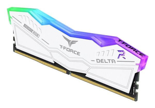 T-Force DELTA RGB - DDR5 - sett - 32 GB: 2 x 16 GB - DIMM 288-pin - 3000 MHz / PC5-48000 - CL30 - 1.35 V - ikke-bufret - on-die ECC - hvit