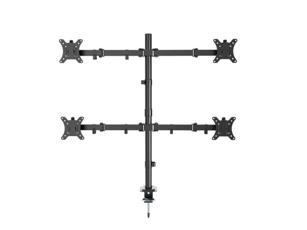Gembird - Monteringssett (4 monteringsarmer, skrivebordsklemmemontering, 4 VESA plates) - justerbar - for 4 LCD/plasma-paneler - tilt, swivel, rota...