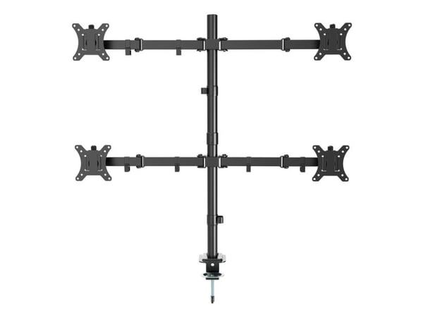 Gembird - Monteringssett (4 monteringsarmer, skrivebordsklemmemontering, 4 VESA plates) - justerbar - for 4 LCD/plasma-paneler - tilt, swivel, rota...