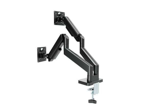 Gembird - Monteringssett (2 leddarmer, skrivebordsklemmemontering, 2 VESA-plater) - adjustable, gas spring arms - for 2 LCD/plasma-paneler - alumin...