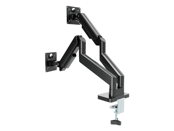 Gembird - Monteringssett (2 leddarmer, skrivebordsklemmemontering, 2 VESA-plater) - adjustable, gas spring arms - for 2 LCD/plasma-paneler - alumin...