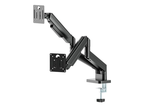 Gembird - Monteringssett (2 leddarmer, skrivebordsklemmemontering, 2 VESA-plater) - adjustable, gas spring arms - for 2 LCD/plasma-paneler - alumin...