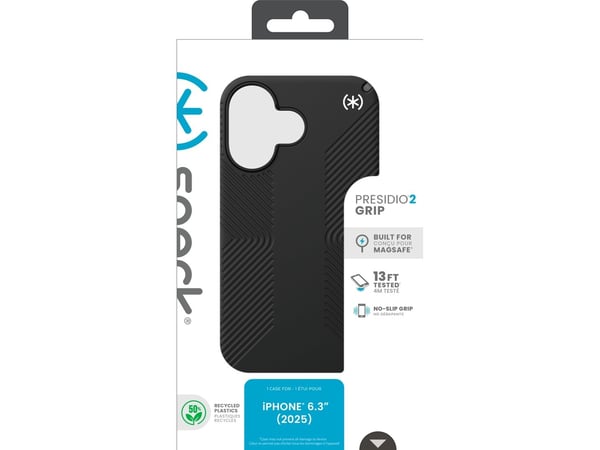 "Speck Presidio2 Grip MagSafe -kotelo iPhone 17:lle (musta/harmaa/valkoinen)"