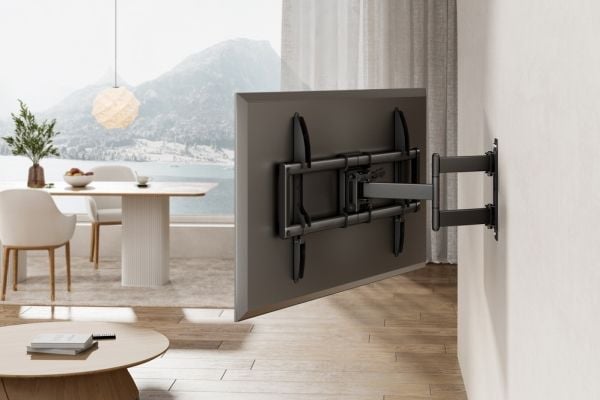 Gembird - Monteringssett (veggmontering) - for TV - full bevegelse - stål - finteksturert svart - skjermstørrelse: 37"-90"