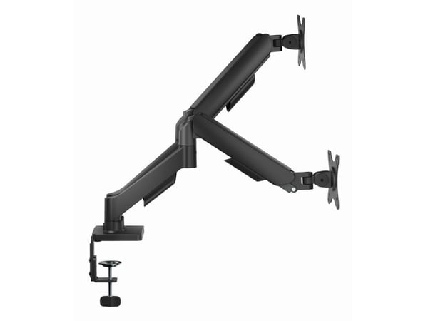 Gembird - Monteringssett (bordmonteringsarm) - justerbar arm - for 2 LCD/plasma-paneler - USB ports - stål, plastikk - finteksturert svart - skjerm...