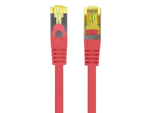 PATCHCORD CAT.6A S/FTP LSZH CU 0.25M PUNAINEN FLUKE PASSED LANBERG