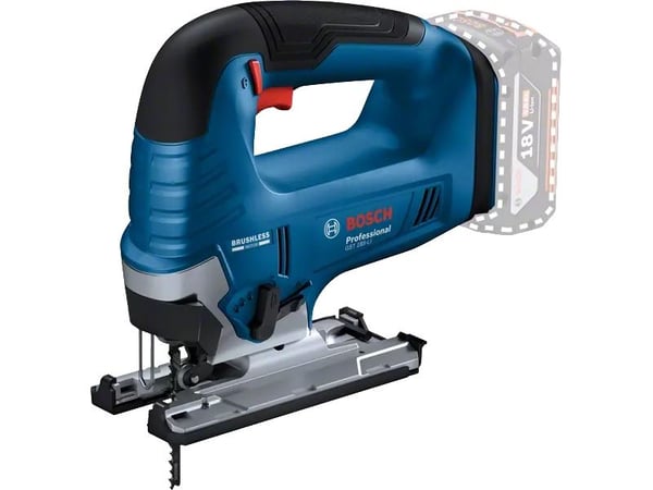 Bosch GST 185-LI, Toppgrep, Sort, Blå, 45°, -45 - 45°, Aluminium, Stål, Tre, Børsteløs - SOLO