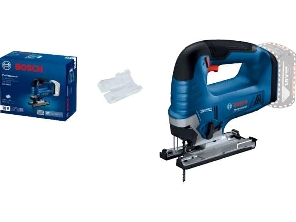 Bosch GST 185-LI, Toppgrep, Sort, Blå, 45°, -45 - 45°, Aluminium, Stål, Tre, Børsteløs - SOLO