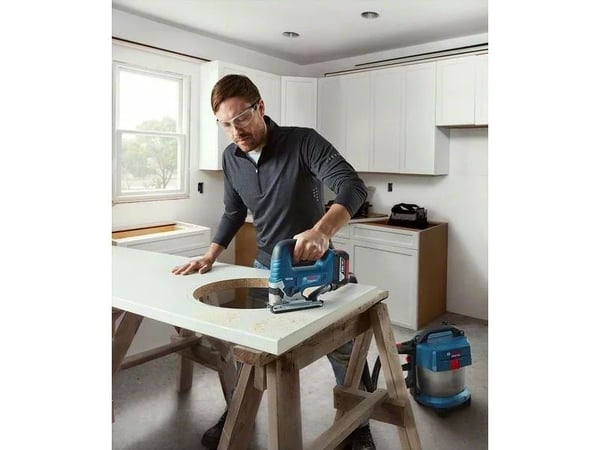 Bosch GST 185-LI, Toppgrep, Sort, Blå, 45°, -45 - 45°, Aluminium, Stål, Tre, Børsteløs - SOLO