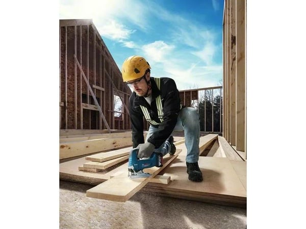 Bosch GST 185-LI, Toppgrep, Sort, Blå, 45°, -45 - 45°, Aluminium, Stål, Tre, Børsteløs - SOLO