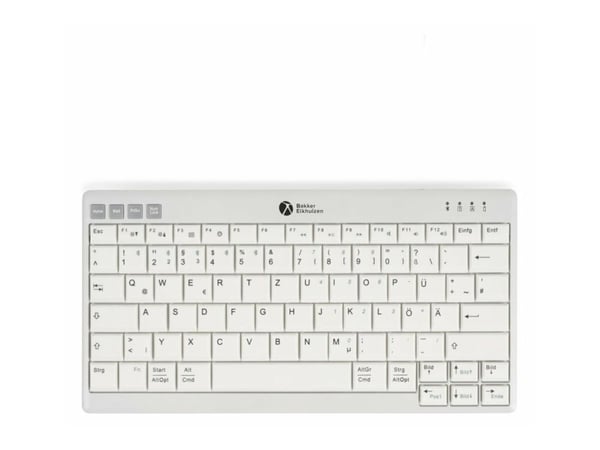 BakkerElkhuizen UltraBoard 950 V2 - Tastatur - compact - trådløs - Bluetooth 3.0 - QWERTY - Storbritannia - lysegrå, mørk grå - 100% recycle/biodeg...