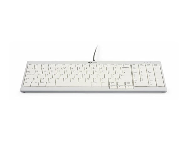 Bakker Elkhuizen UltraBoard 960 V2 - Tastatur - compact - USB-C, USB - QWERTY - USA - mørk grå, lysegrå - kartong
